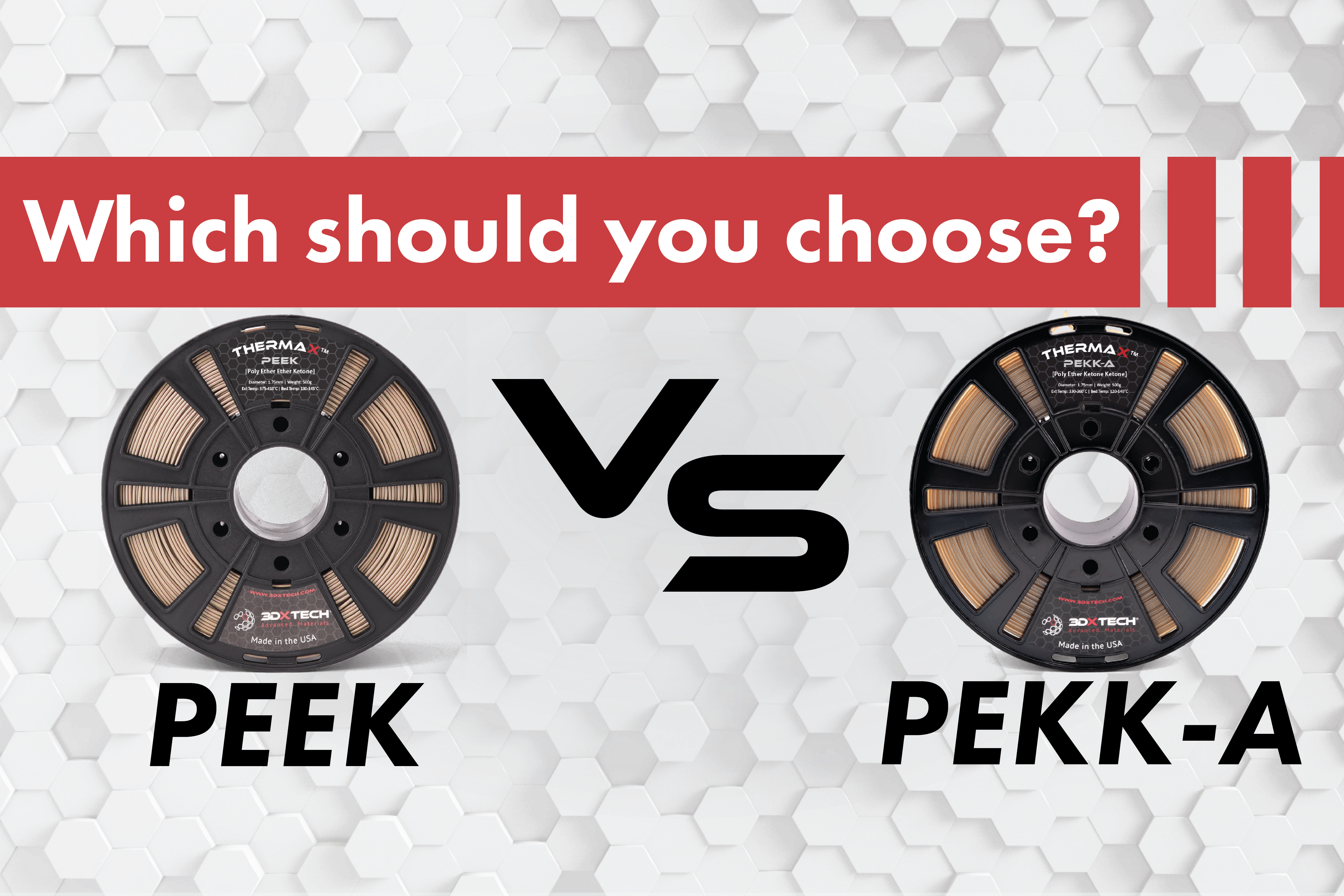 PEEK vs PEKK-A for 3D Printing: Performance, Printability, and Materia